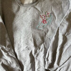 Disney Embroidered Sweatshirt Jaq & Gus Gus Cinderella